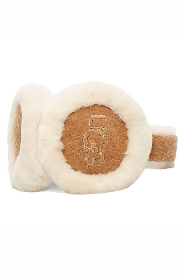 W EMB LOGO EARMUFF - CHESTNUT