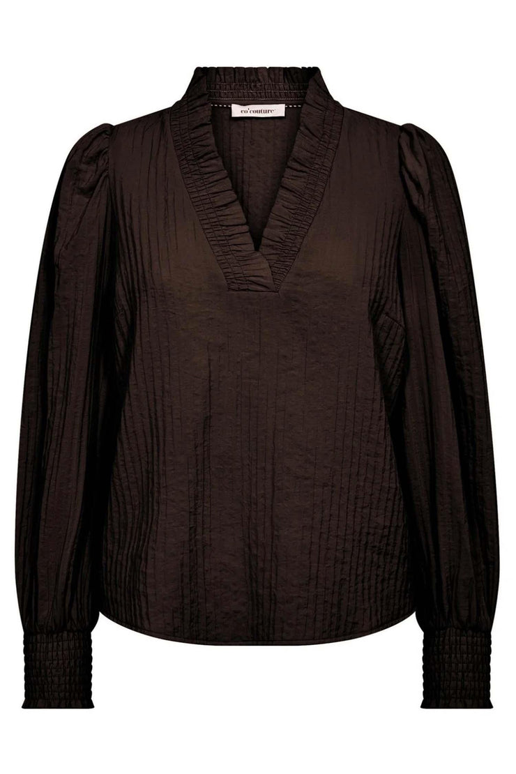 ShinaCC V-Blouse - Brown