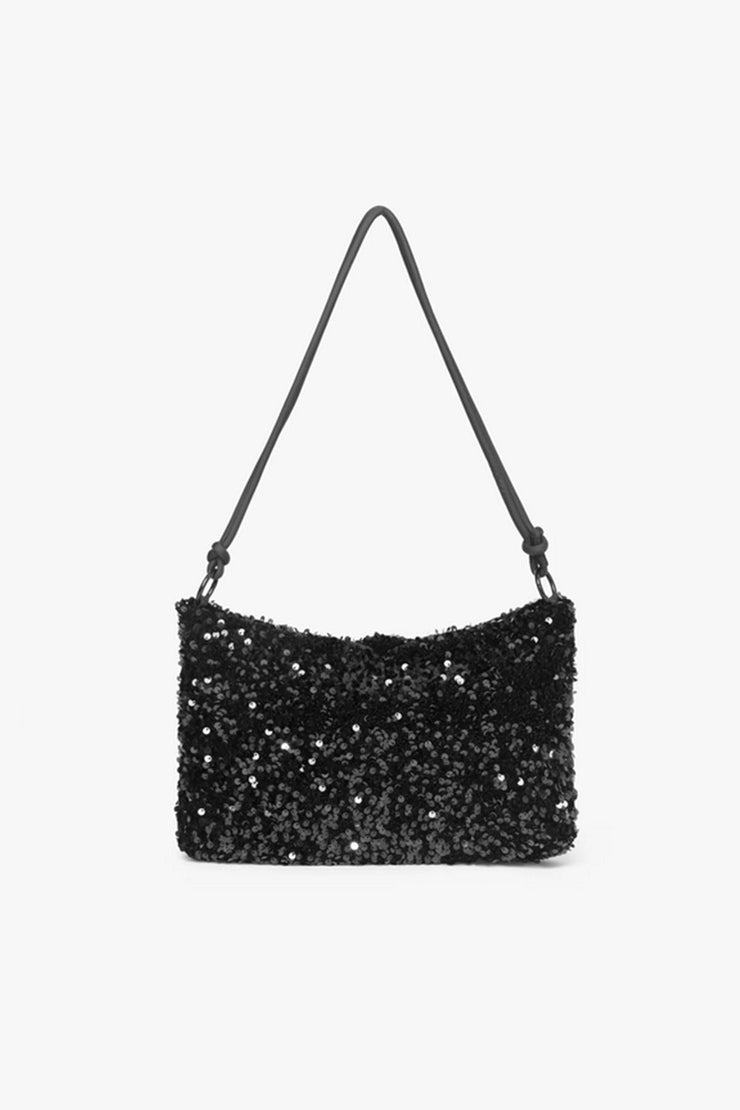 Sequin Shoulder Bag - Black