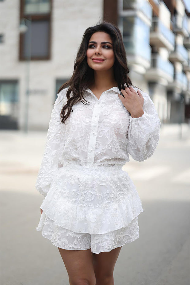Shirt & Skirt - White