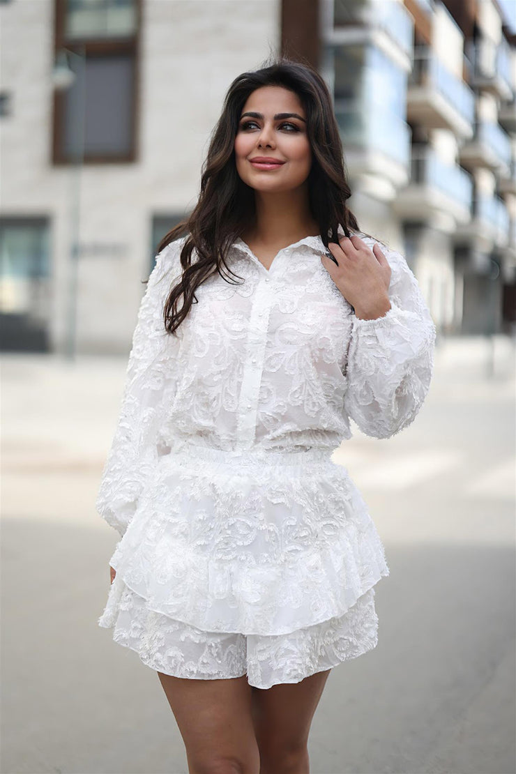Shirt & Skirt - White