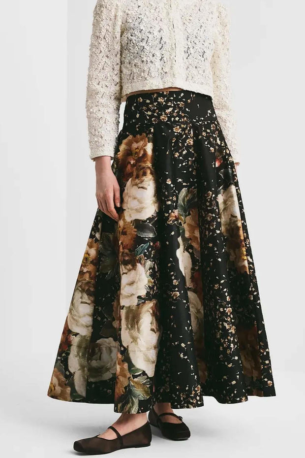 Taffeta Maxi Skirt