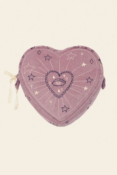 Heart Makeup Bag - Purple Magic