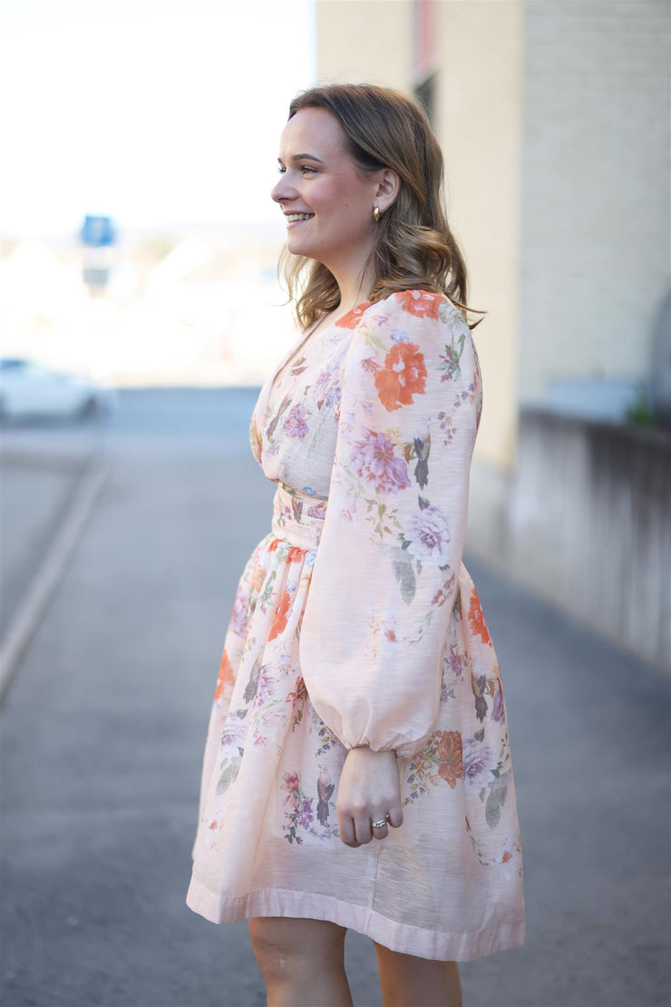 Dress Digi Print Crossover - Rose