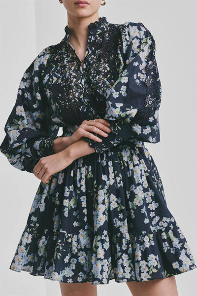 Cotton Slub Mini Dress - Cherry Blossom