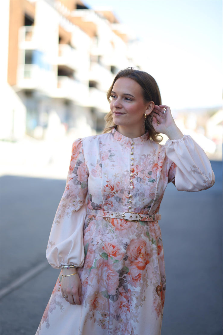Long Dress with Digital Print - Rose