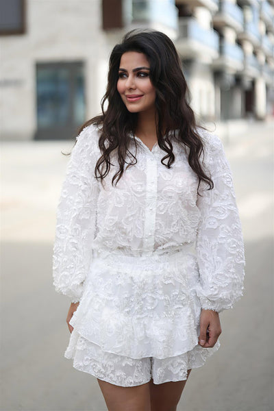 Shirt & Skirt - White