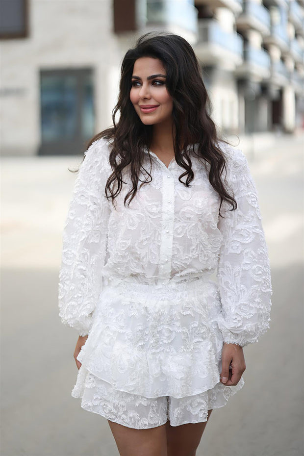 Shirt & Skirt - White