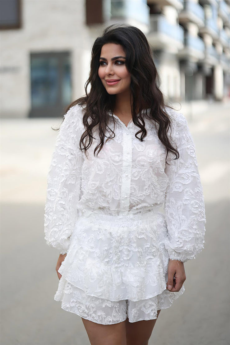 Shirt & Skirt - White