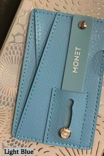 Phone Grip Wallet - Light Blue
