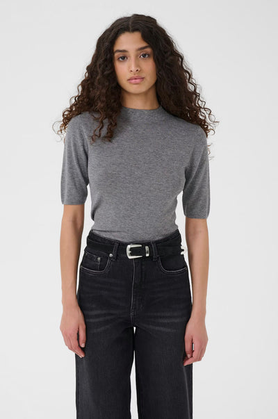 GZasia ss High Neck - Grey Melange