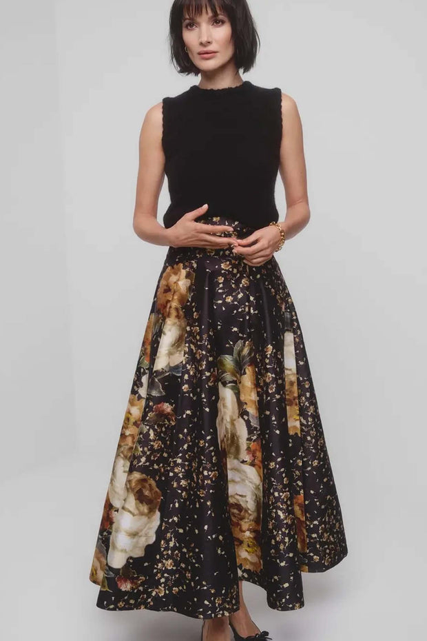 Taffeta Maxi Skirt