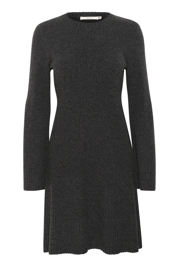 AntaliGZ Wool Short Dress - Charcoal Melange