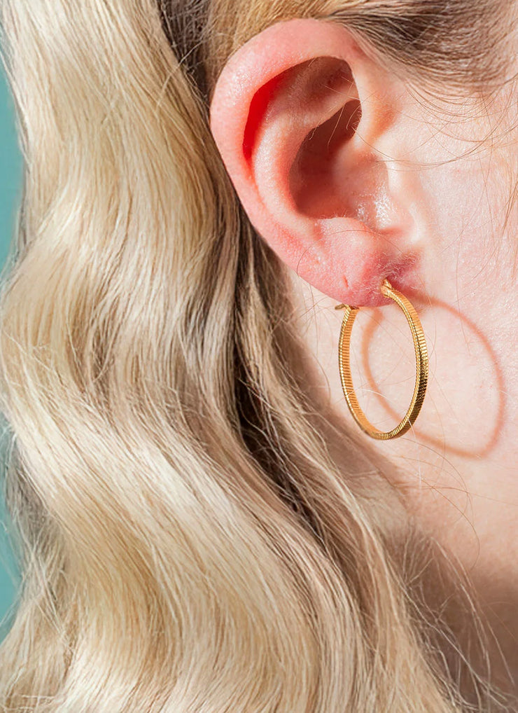 Fortune Teller Creol Earrings Large Gilded