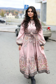 Embroidery Fall Dress - Rose