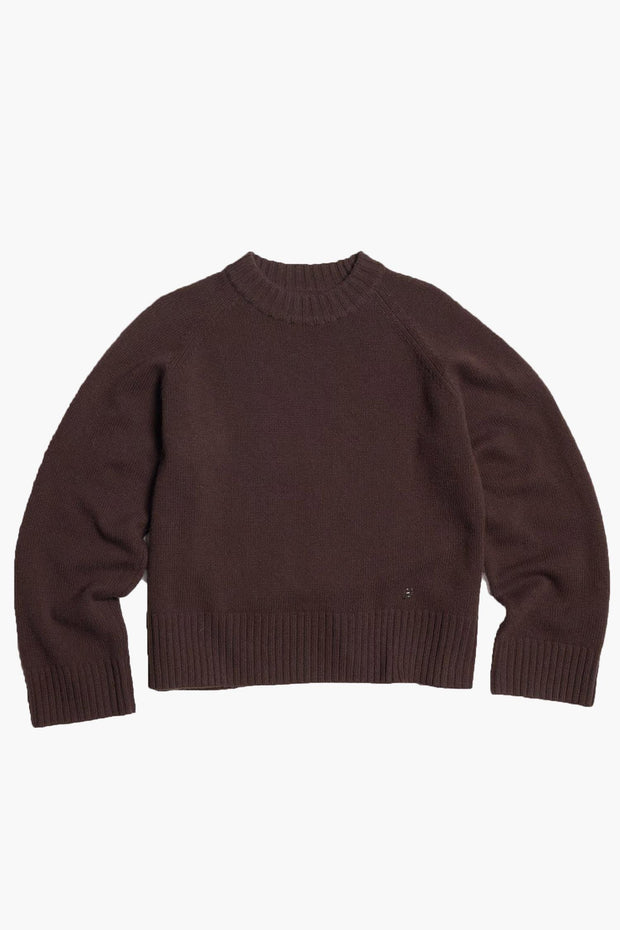W Wool Crew - Dk. Brown