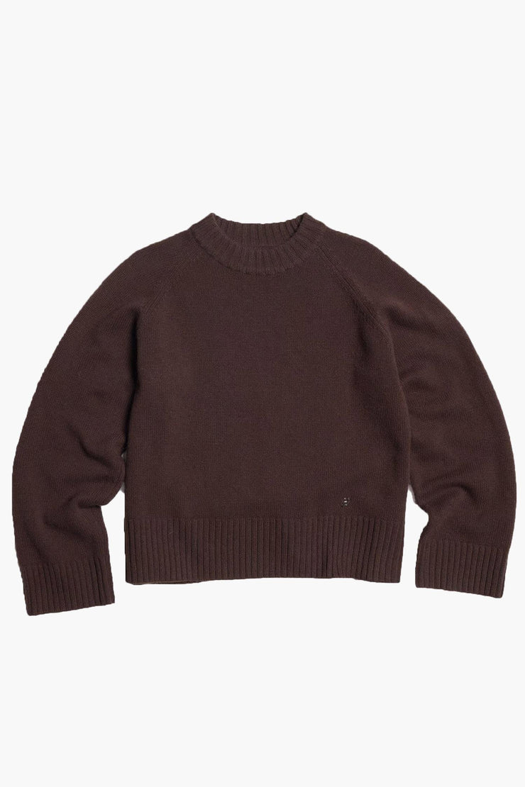 W Wool Crew - Dk. Brown