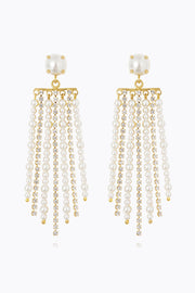 Donna Earrings Pearl Crystal