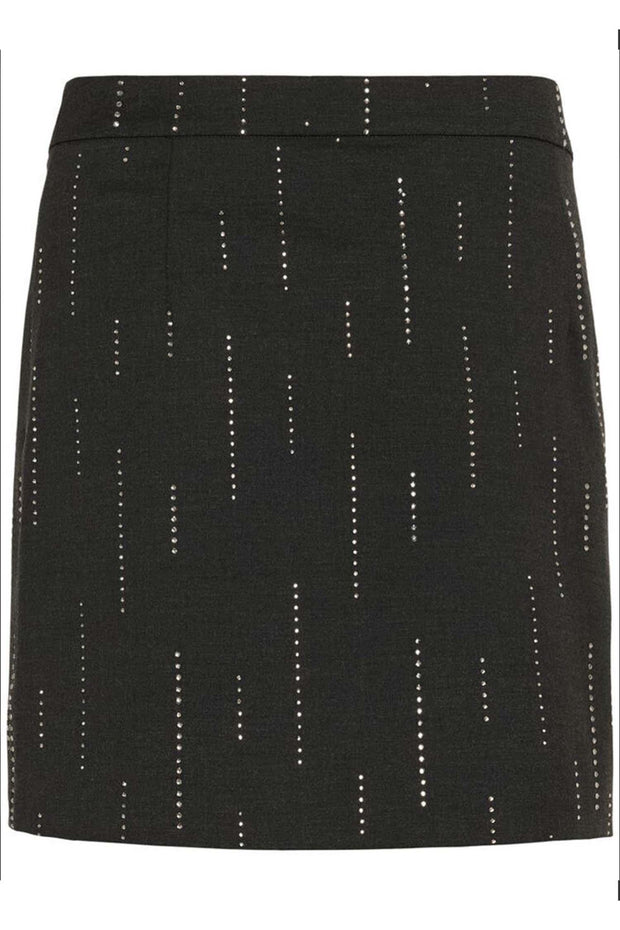 GZadria MW Wrap Skirt - Dark Grey Melange