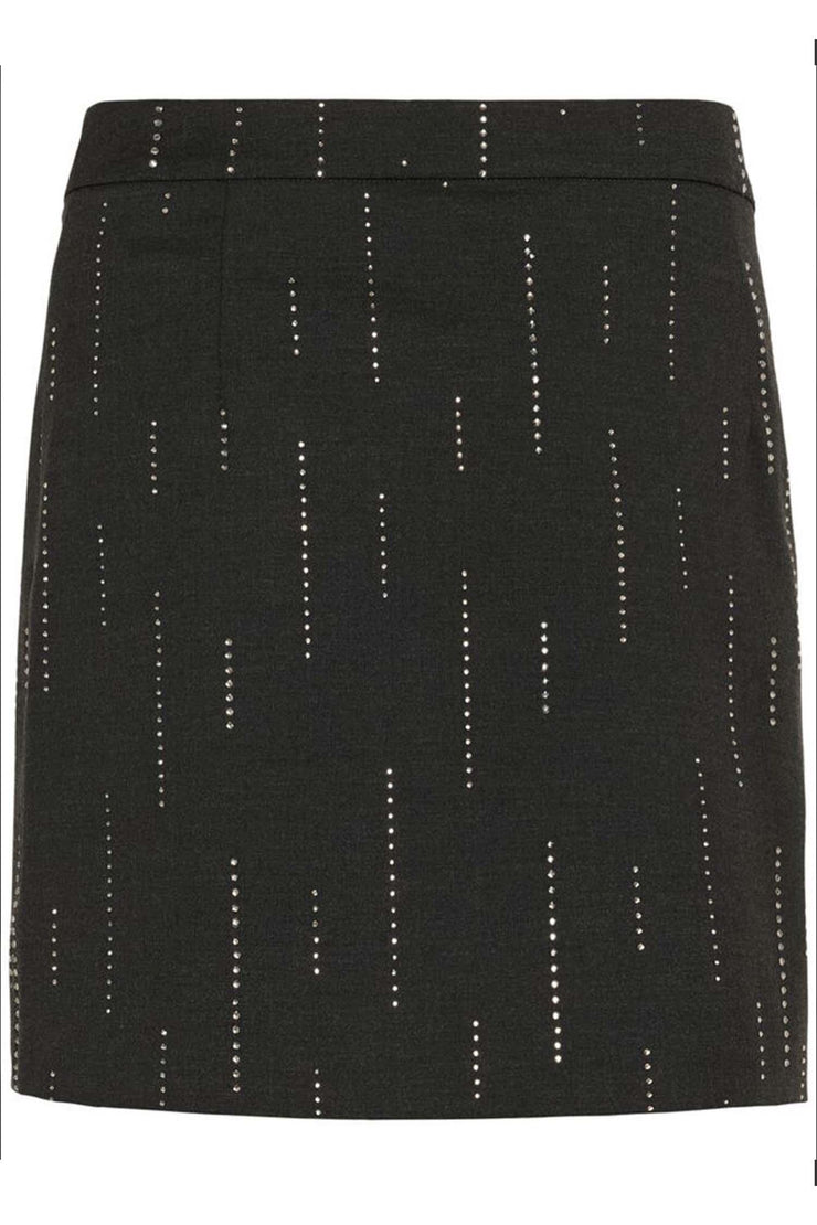 GZadria MW Wrap Skirt - Dark Grey Melange