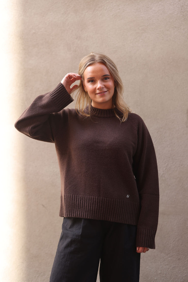 W Wool Crew - Dk. Brown