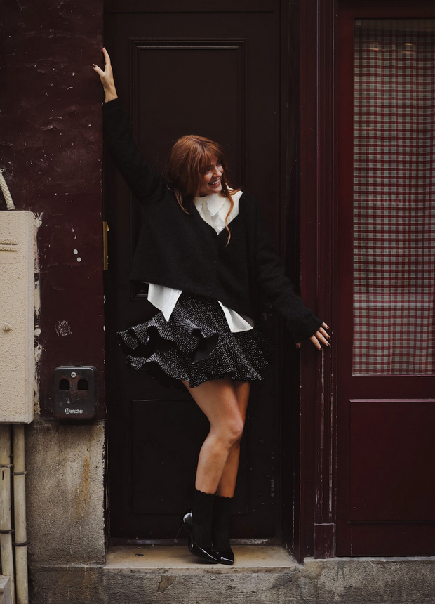 Stardust Skirt Shorts - Black /Silver