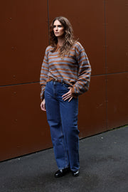 W Wide Jeans - Mid Blue