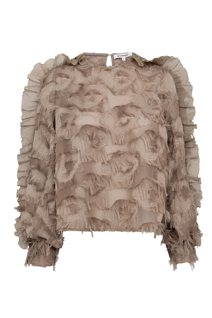 SyraCC Structure Blouse - Walnut