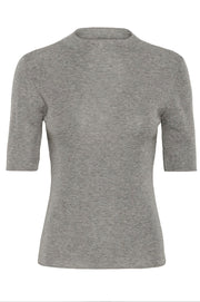 GZasia ss High Neck - Grey Melange