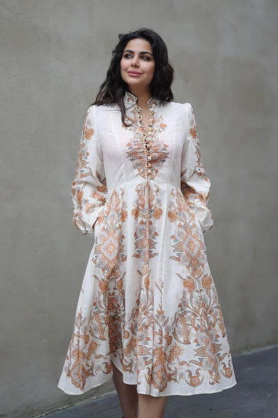 The Paisley Dress - Cream