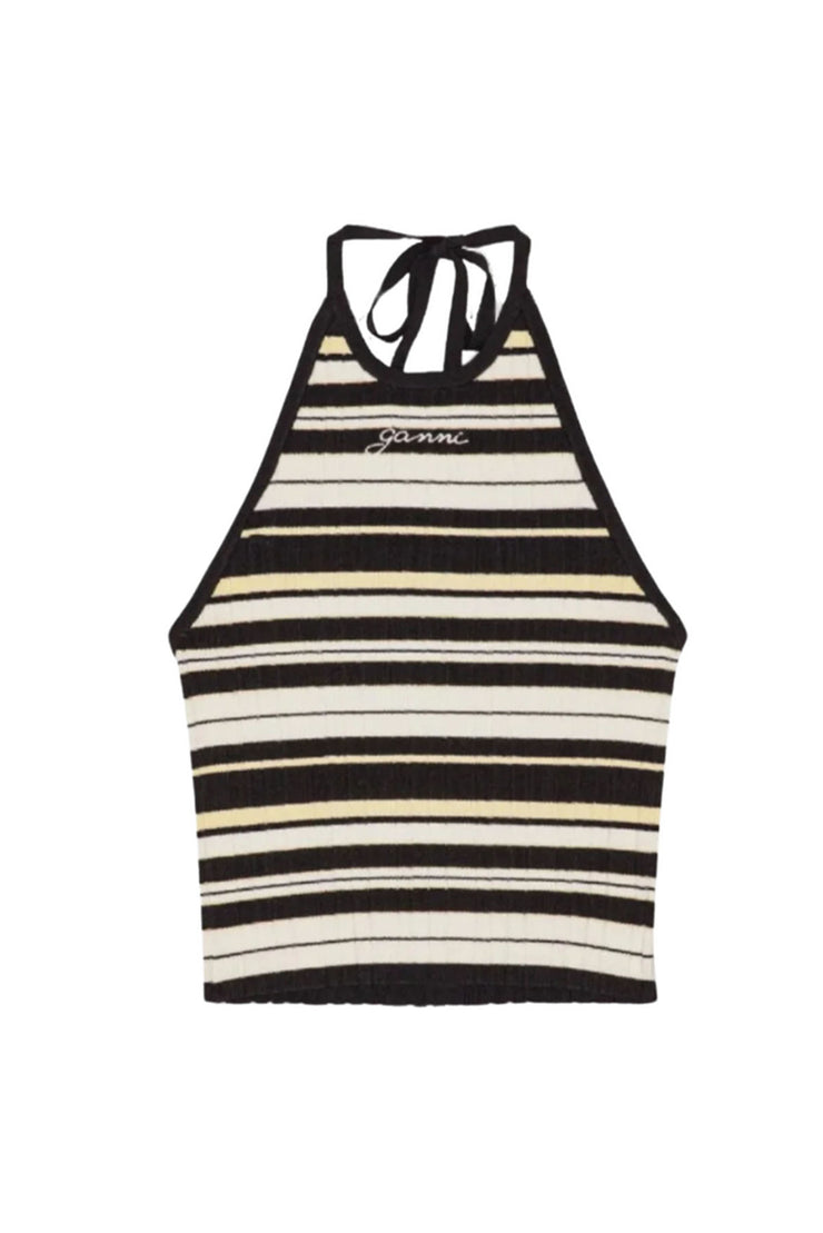 Future Viscose Rib Halterneck Top - Multicolour