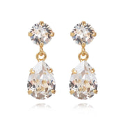 Mini Drop Earring Gold // Crystal