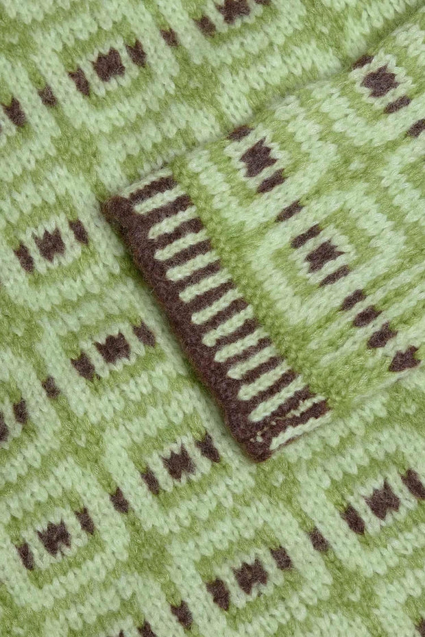Norwegian Wool Turtleneck - Green Mix