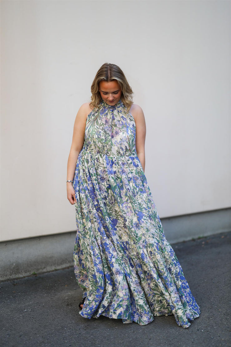 Georgette Halterneck Dress - Fleur