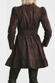 Embroidery Poplin Mini Dress