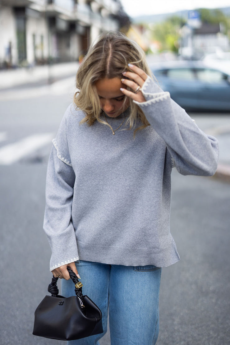 Athena Sweater - Light Grey Melange
