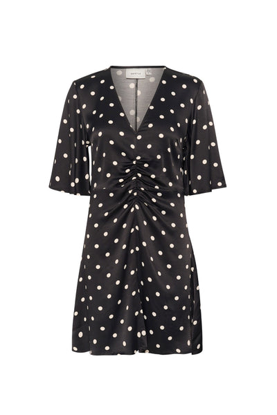 GZdotta P SS Dress - Black With Egret