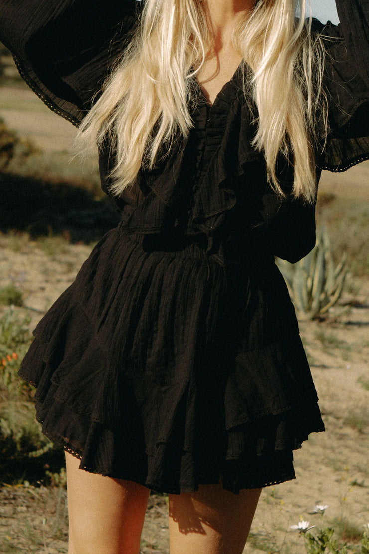 Frill Blouse - Black