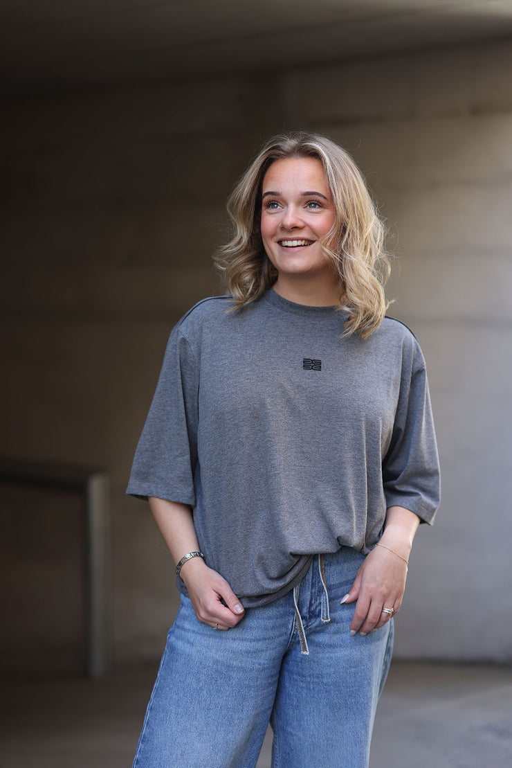 GZjilan Tee - Dark Grey Melange