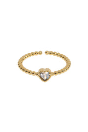 Emi - Heart Shaped Crystal Ring