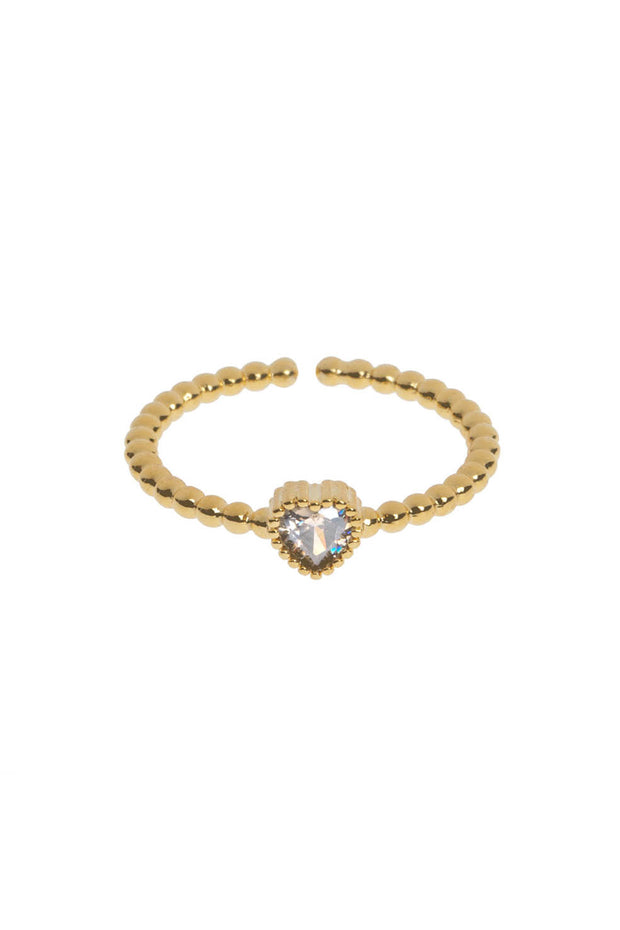 Emi - Heart Shaped Crystal Ring