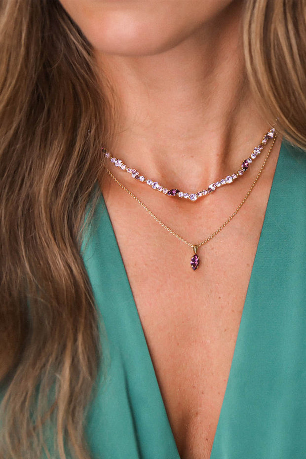 Antonia Necklace - Violet Combo