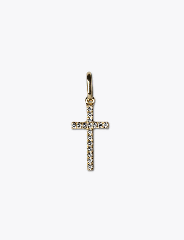 Small Cross Pendant with Diamonds