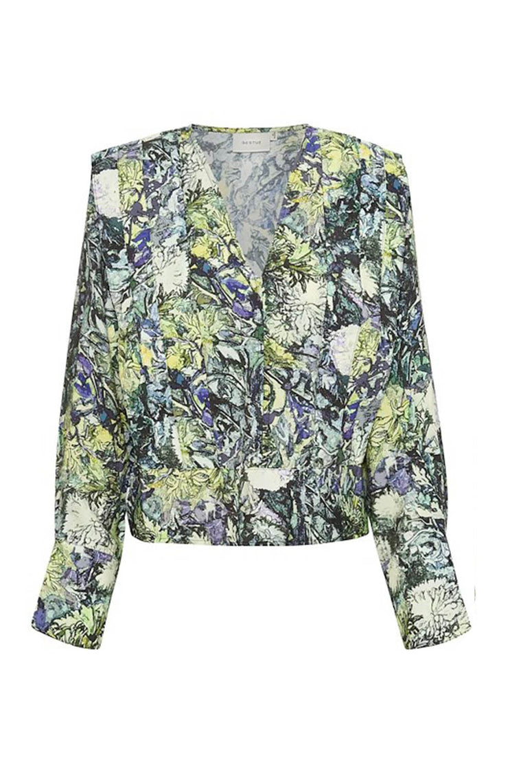 CamineGZ Ls blouse - Lime Flower