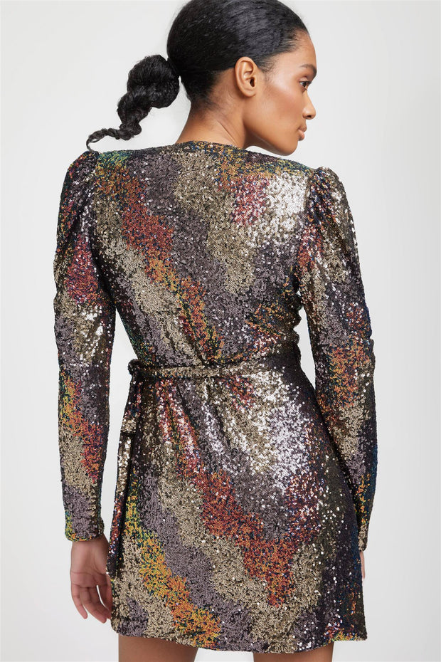 AblinaGZ Wrap Dress - Multi Sequence