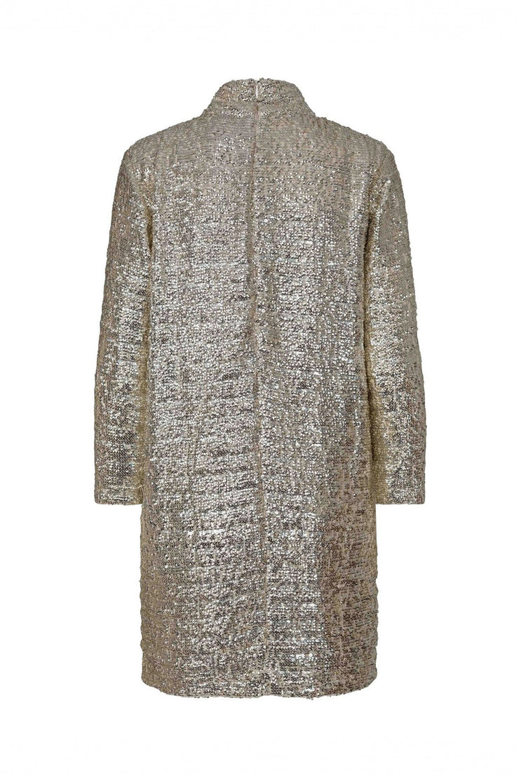 Bebe Dress - Silver Metallic