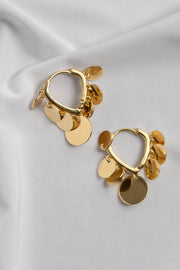Riya Coin Hoop Earrings