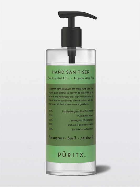 Hand Sanitiser 250 ml - Lemongrass, Basil & Patchouli Puritx - Nour Butikken