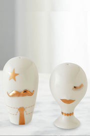 Gilded Mr. & Mrs Muse Salt & Pepper