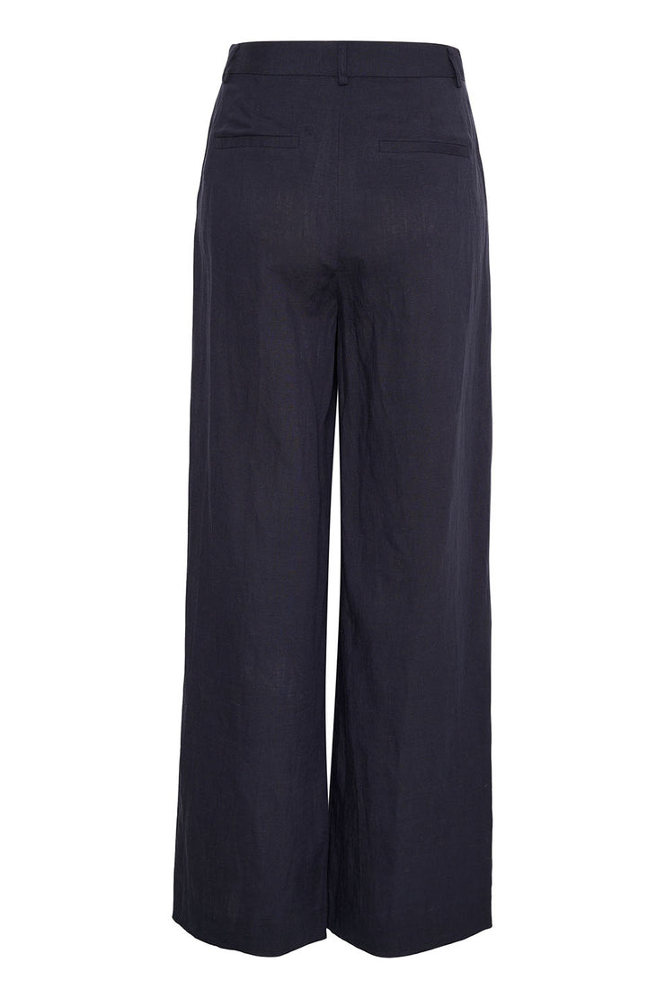 LizaGZ Linen HW Pants - Tammy Navy